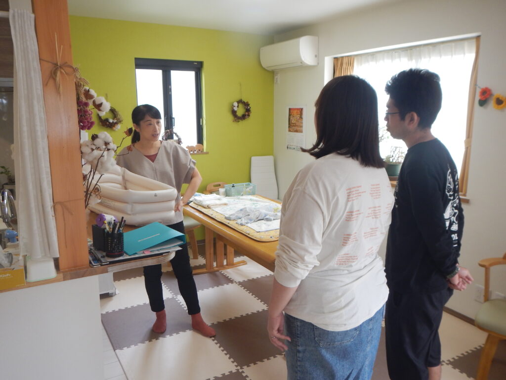 妊婦さんの沐浴練習